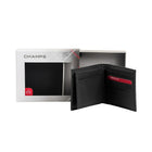 Champs Black Label Leather RFID Flip-up Passcase Wallet, Black-Easy access ID window