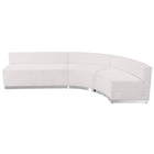 Flash Furniture HERCULES Alon Series Melrose LeatherSoft Reception 3 Piece Configuration - White-Contemporary Reception Set