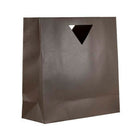 Jam Paper Heavy Duty Die Cut Gift Bags with Triangle Handle - Large - 15" x 5 1/2" x 15" - Chocolate Brown - 3 Pack-Color: Chocolate Brown