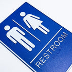 Men/Women Washroom Sign-Material: Plastic - Colour: Navy Blue