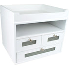 Victor Wood Tidy Tower Desktop Organizer, Pure White (W5500)-Open slot for often used reference materials