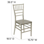 Flash Furniture HERCULES PREMIUM Series Champagne Resin Stacking Chiavari Chair-Non-Stick and Anti-Static Finish