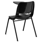 Flash Furniture Black Ergonomic Shell Chair with Right Handed Flip-Up Tablet Arm-Designed for Commercial Use