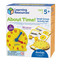 Learning Resources About Time! Small Group Activity Set - Multicolor-Teach time skills to the whole class with this small group classroom clock set
