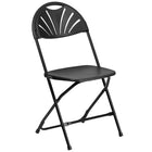 Flash Furniture HERCULES Series Black Plastic Fan Back Folding Chair-650 lb. Weight Capacity