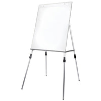 Flipside Dry Erase Easel with Adjustable Legs, 46" x 5" x 29.5"-Steel tubing legs feature anti-skid tips and are height adjustable for use on the floor or table top.