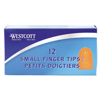 Westcott Heavy Duty Non-Ventilated Fingertip - Small - 12 Pack-Classic style rubber finger tips