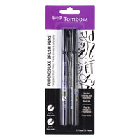 Tombow Fudenosuke Calligraphy  Brush Pen Hard & Soft 2/Pack-Contains both the soft and hard tip Fudenosuke Brush Pens