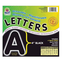 Self-Adhesive Letters, 4", 78 Characters, Black (51620)-Self-Adhesive Letters are removable, repositionable and reusable