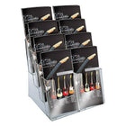 Azar Displays 4-Tier 8-Pocket Brochure Holder, Tri-Fold (252377)-Dimensions: 9.25"W x 7"D x 13.25"H