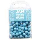 JAM Paper Colorful Push Pins - Round Head Map Thumb Tacks - Baby Blue - 100 Pack-Color: Baby Blue