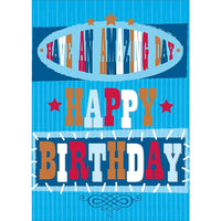 Rosedale 5" x 7" Masculine Birthday Greeting Cards And Envelopes, 12 Pack (15780)-Printed on premium uncoated card stock