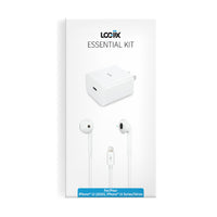 LOGiiX Essential Kit Classic Jolt and Power Cube USB Type C 18W - White-Compatible with all lighting versions of iPhone