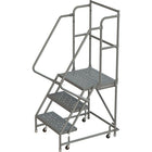 Tri-Arc Manufacturing Deep Top Step Rolling Ladder, Platform Height: 30", No. of Steps: 3, Step Width: 24"-No. of Steps: 3