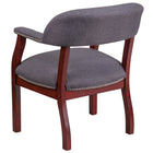 Flash Furniture Grey Fabric Luxurious Conference Chair with Accent Nail Trim - Grey Fabric-Open Back Design