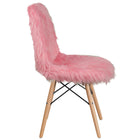 Flash Furniture Faux Fur Shaggy Chair, Light Pink (4DL8)-Light Pink Shaggy Upholstery