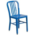 24'' Round Blue Metal Indoor-Outdoor Table Set with 2 Vertical Slat Back Chairs [CH-51080TH-2-18VRT-BL-GG]-4