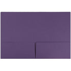 JAM Paper Premium Paper Cardstock Two Pocket Presentation Folders, Dark Purple, 100 Pack (5166613304B)-Size: 9" x 12"