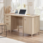 Sauder 59"W Whitaker Point Desk - Natural Maple-   Three drawers feature full extension slides for office supplies