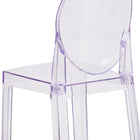 Flash Furniture Ghost Counter Stool with Oval Back - Transparent Crystal-Footrest