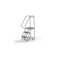 Tri-Arc Manufacturing Aluminum Rolling Ladder, Step Width: 16", Step Type: Serrated, No. of Steps: 3 (WLAR103165)-No. of Steps: 3