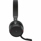 Jabra Evolve2 75 MS Bluetooth USB-C Headset for Microsoft Teams + Charging Stand-Paired devices: Up to 8