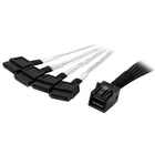 StarTech Internal Mini-SAS to SATA Cable, SFF-8643 to 4x SATA, 3.3 ft-Compatible with 6 Gbps SATA drives