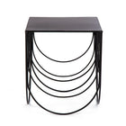 Truu Design Scallop Nesting Side Table, 18 x 15.5 inches, Black-Versatile: not only functions as a coffee table or night table, but also serves as a decorative piece that will add dimension to the interior