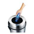 Step N' Sort Open Top Trash Can, 65 L, Stainless Steel-Stainless Steel Finger Print Proof Finish