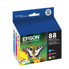 Epson 88 Ink Cartridge Combo Pack - Cyan/Magenta/Yellow-Worry-free handling - smudge, fade and water resistant prints 