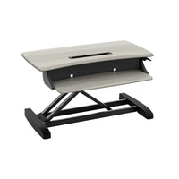 Ergotron WorkFit Z Mini Sit n Stand Desktop (33-458-917)-A sit-stand solution with everything you need - phone and tablet slot for easy access to your devices and cable management for a mess-free workspace