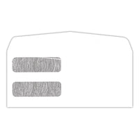 Blueline #9 Double Window Envelope - 4" x 9" - White - 100 Pack-White envelope