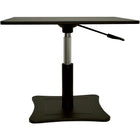 Victor Height Adjustable Laptop Stand, Black (DC230B)-21" wide by 13" deep surface is made from durable wood with a scratch resistant PVC coating