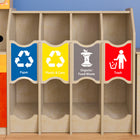 Flash Furniture Bright Beginnings Commercial Grade Wooden Pretend Play Recycling Station for Children-Assembles in One Hour or Less
