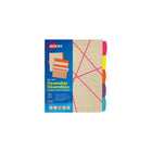 Avery Big Tab Reversible Paper Dividers - 5 Tabs - Kraft-Reversible dividers let you choose from stylish kraft designs or solids