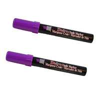 Marvy Uchida Chisel-Tip Liquid Chalk Markers - Erasable - Dustless - Purple - 2 Pack-Colour: Purple