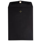 JAM Paper 9 x 12 Open End Catalog Envelopes with Clasp Closure, Black, 100 Pack (73854)-Black