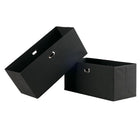 Winsome Torino Folding Fabric Baskets, Black, 2 Pack (22222)-Set of folding baskets