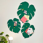 Kikkerland Monstera Leaf Corkboard - Green-Dark green colour