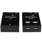 StarTech 4-Port USB 2.0-over-Cat5-or-Cat6 Extender, up to 165ft-Unique 4-port design with 2 ports on top for easy access