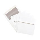 JAM Paper 6 x 6 Square Foil Lined Envelopes, White with Silver Lining, 100 Pack (3244688g)-Closure: Gum