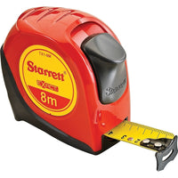 Starrett Long Measuring Tape, 1" x 8 M, Millimetres Graduations - 4 Pack-Blade Length: 8 m