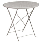 Flash Furniture 30'' Round Indoor-Outdoor Steel Folding Patio Table, Silver (CO4SIL)-Folding Patio Table