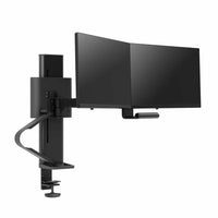 Ergotron 45-631-224 TRACE Dual Monitor Desk Mount - Matte Black-Maximum Size: Up to 27", Load Capacity: 21.5 lbs
