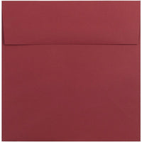 JAM Paper 8.5 x 8.5 Square Envelopes, Dark Red, 50 Pack (31511323I)-Red dark base envelope