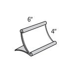 Azar Displays 4" x 6" Curved Counter Metal Sign Holder (300883)-Used to display graphics