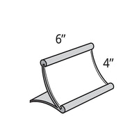 Azar Displays 4" x 6" Curved Counter Metal Sign Holder (300883)-Used to display graphics
