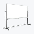 Luxor Reversible Magnetic Mobile Whiteboard, 96" x 40" (MB9640WW)-Painted steel surface resists ghosting and provides excellent erasability