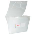 JAM Paper Accordion Folders, 13-Pocket Expanding File, Letter, 9" x 13", Clear, 2 Pack (2163590z)-Clear