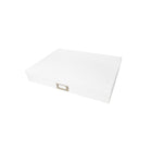Gry Mattr Paper Document Box - 17.9" x 13.35" x 2.8" - White-Holds a variety of document sizes